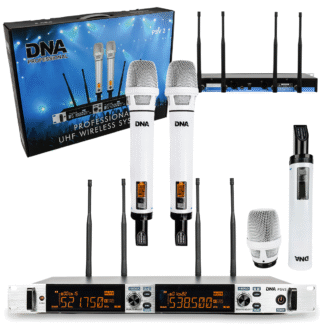 DNA PSV 2 mikrofon bezprzewodowy 2x nadajnik doręczny system nagłośnienia UHF 518-542 MHz